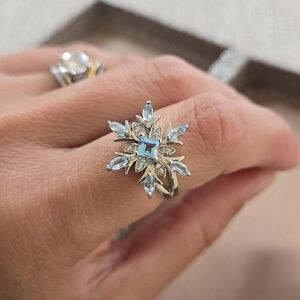 Sterling Snowflake CZ Ring